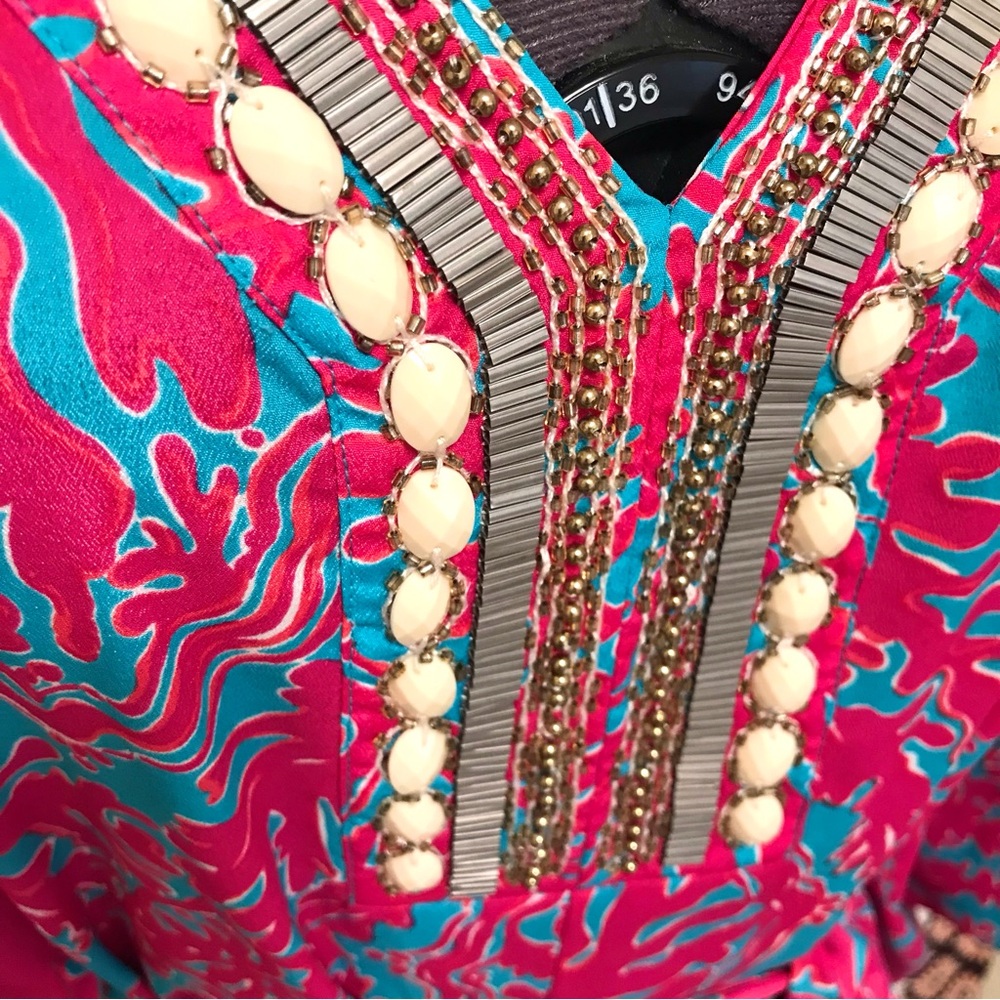 Lilly Pulitzer Wilda Dress Snorkel Blue Reef Madness - Picture 5 of 16